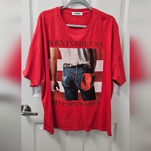DAYDREAMER T-Shirt Red One Size Vintage Bruce Springsteen Born in The USA